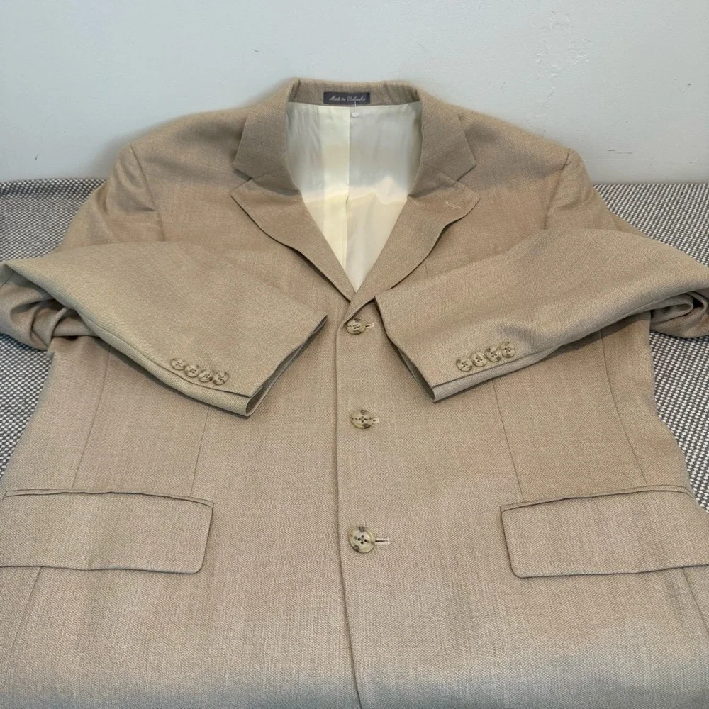 Oscar de la Renta Vintage Sport Coat Blazer in Wool Silk Blend Size 43 Regular